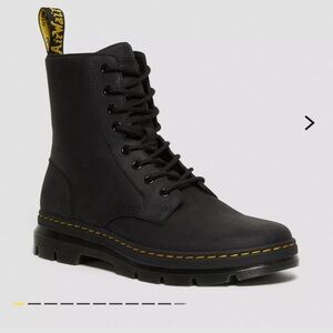 Dr. Martens Black COMBS Lace-Up Boots SIZE 8 brand new in box